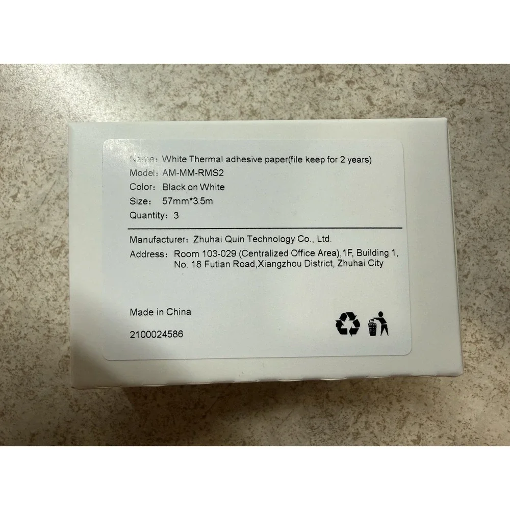 New 18 Rolls Mini Thermal Printer Sticker Paper 57 X 30mm Self Adhesive Labels N